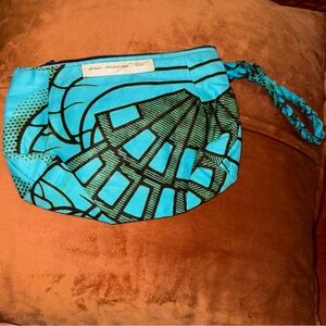 One Mango Tree bag, small, wristlet‎ handle, hand painted, Like New